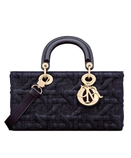 Christian Dior Medium Lady D-Joy Bag Dark Blue